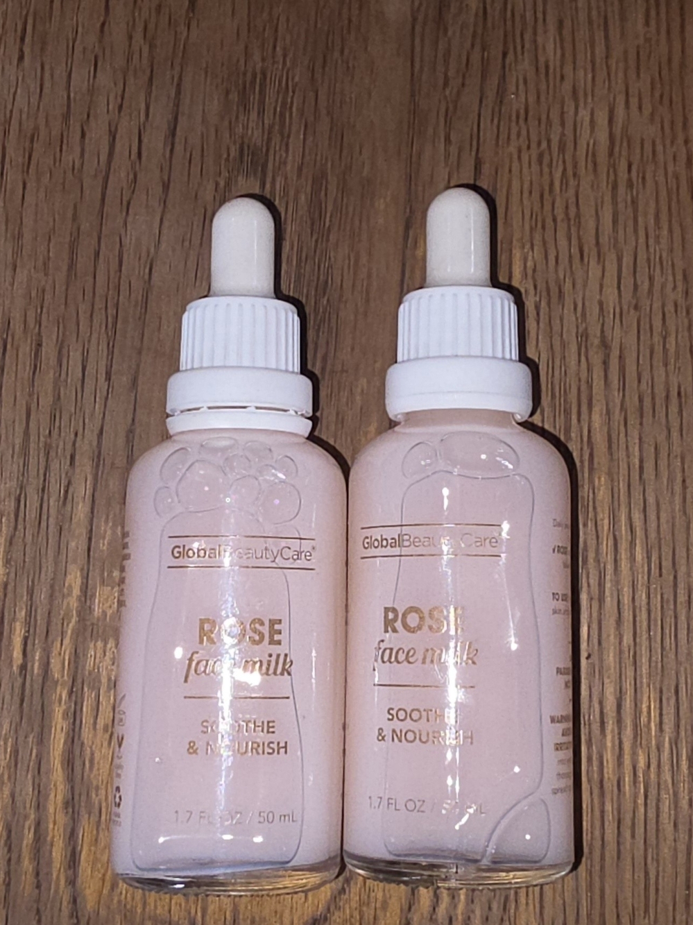 2 x Global Beauty Care Rose Face Milk - Soothe & Nourish Facial Serum BNIB - Picture 2 of 3